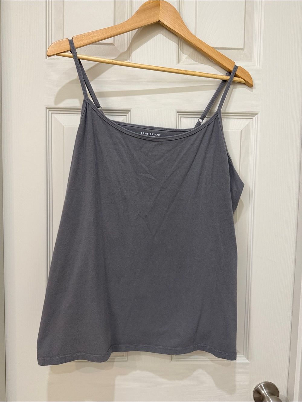 Lane Bryant Gray Slim-Strap Camisole Tank